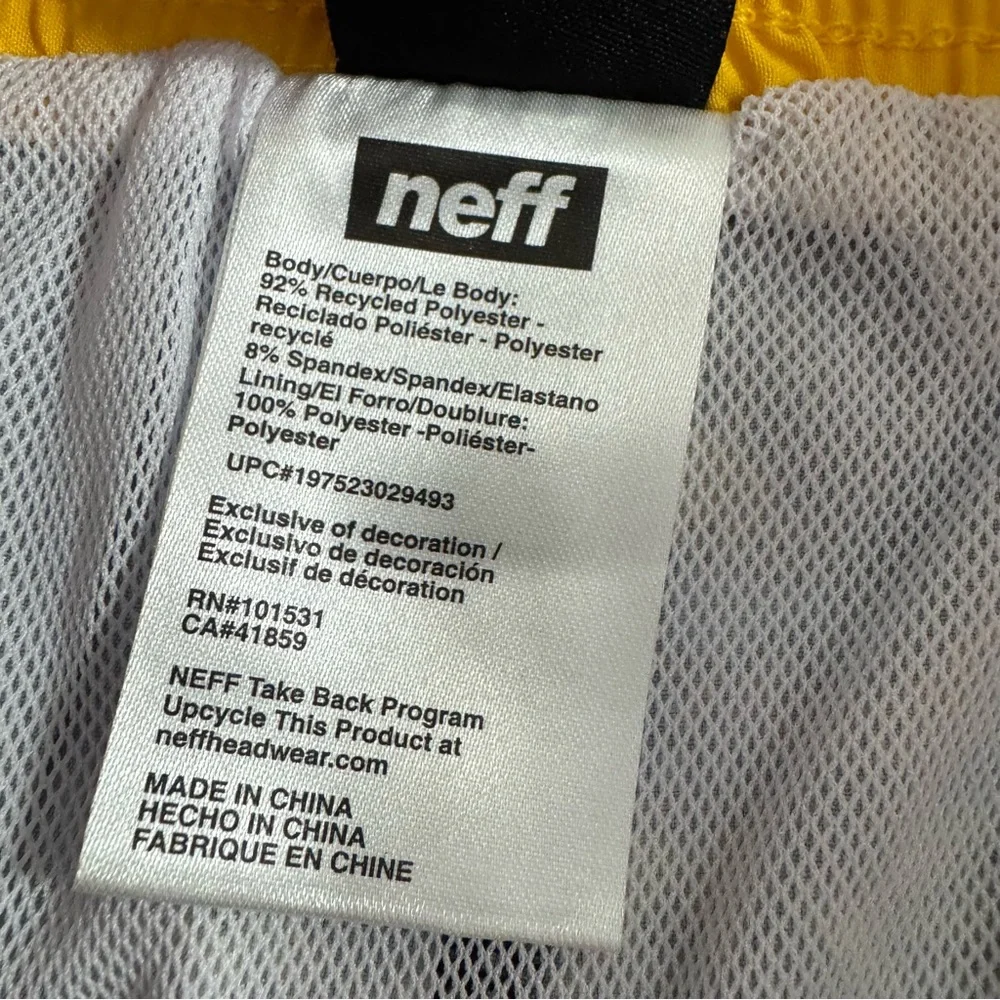 Neff Boys Fired Up Ducky Graphic Swim Yourh Shorts Size XXL 18 Black